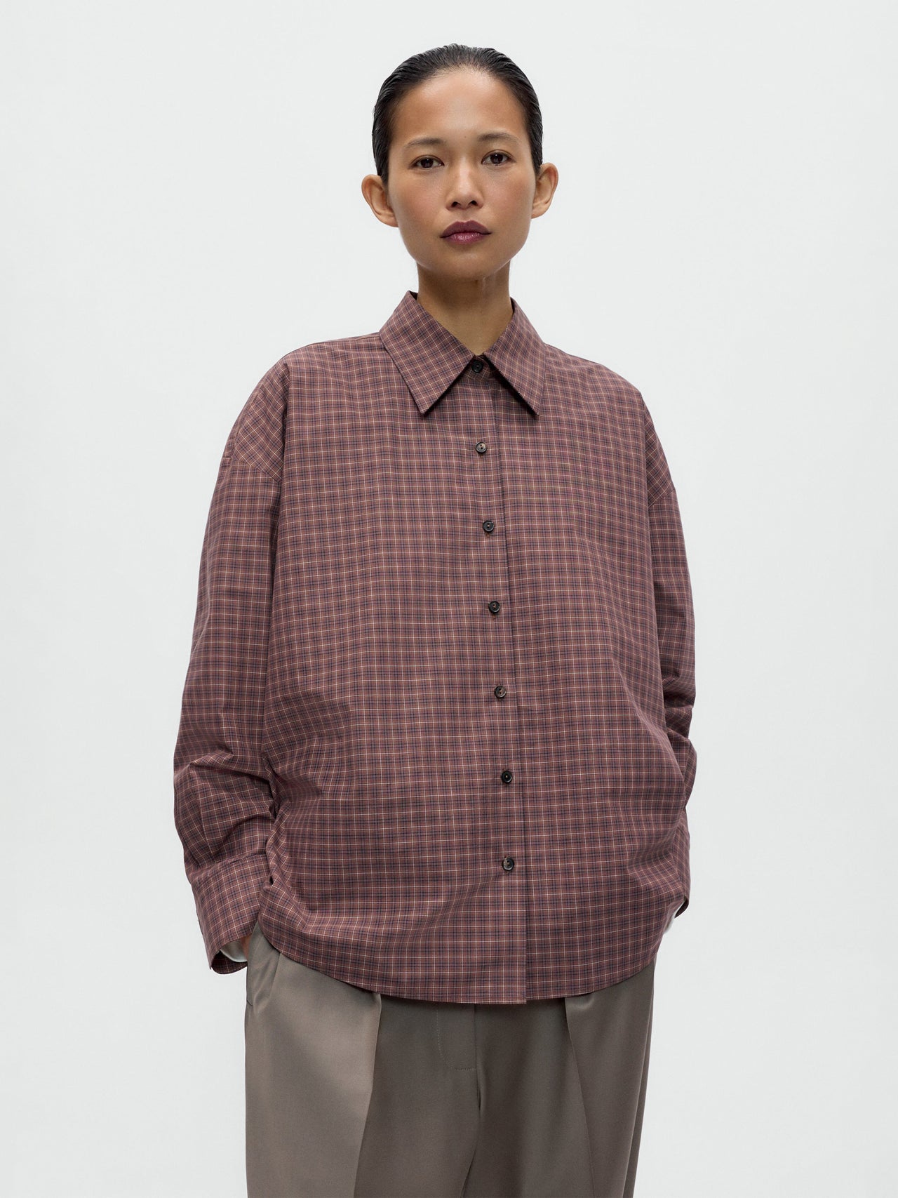 CORDERA Checked Oversized Shirt