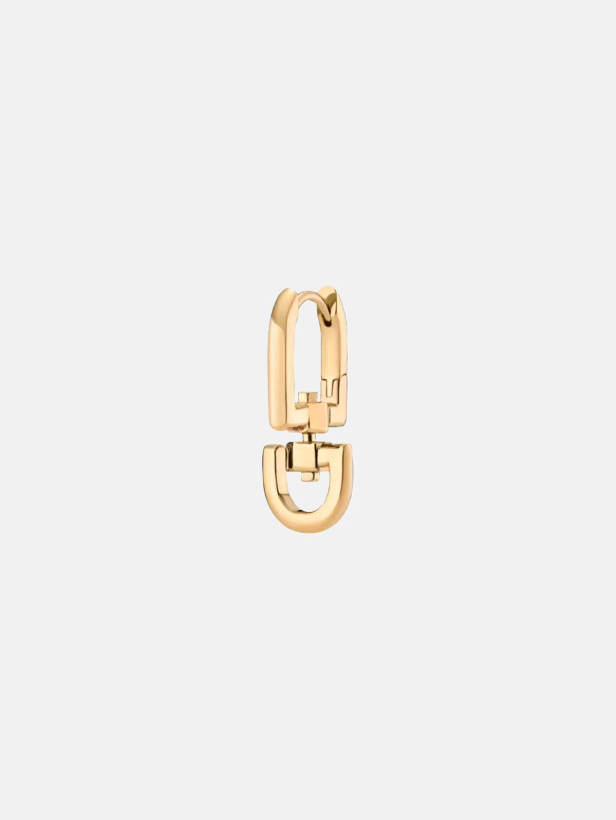 The-Lair-Maria-Black-Carabiner-Huggie-22K-Yellow-Gold-Plated