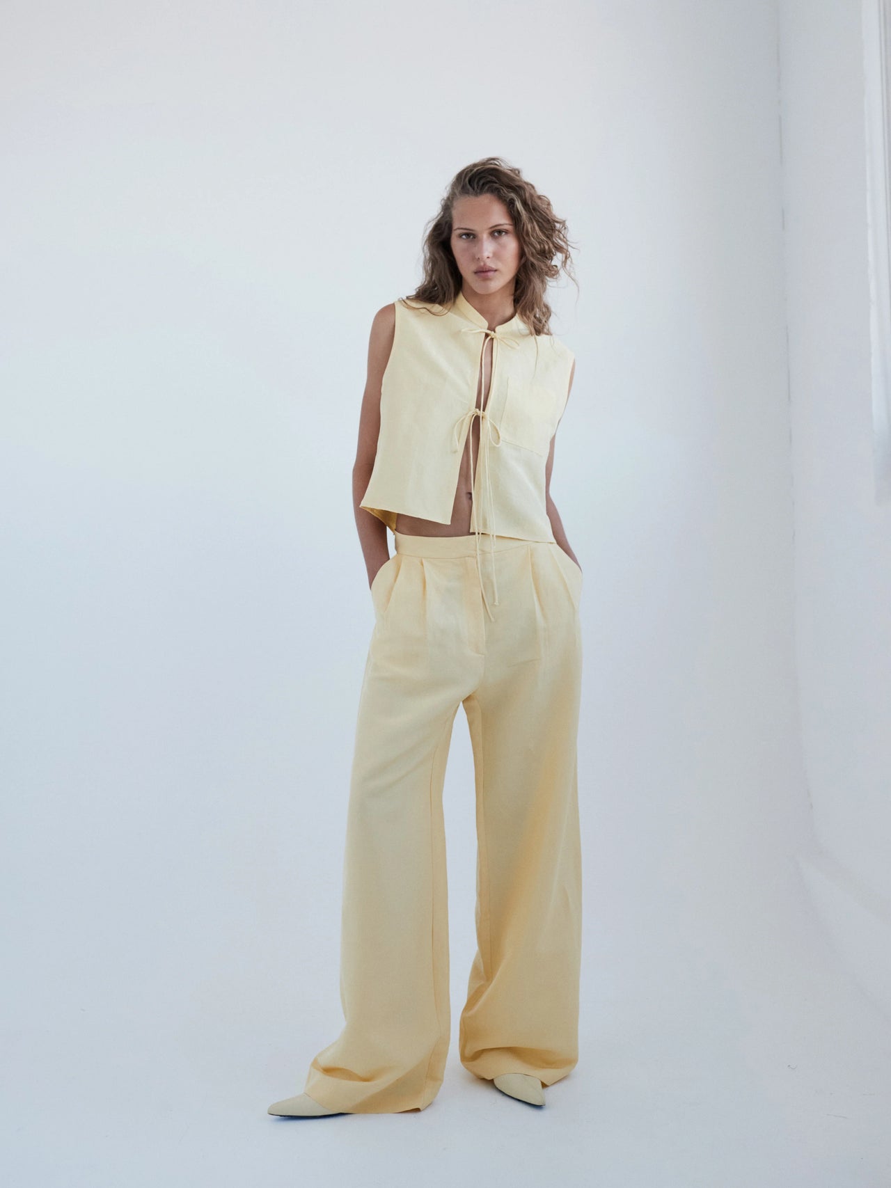 MATIN Slim Tailored Pant Butter