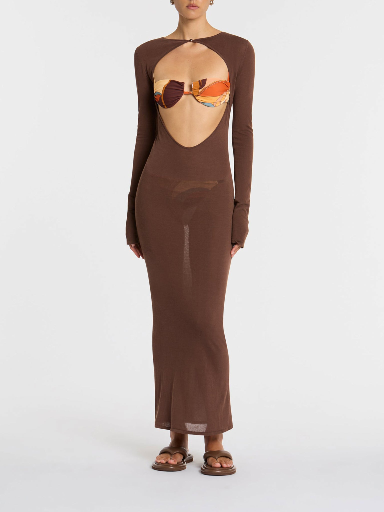 the-lair-SIR-Eva-Knit-Midi-Dress-Chocolate